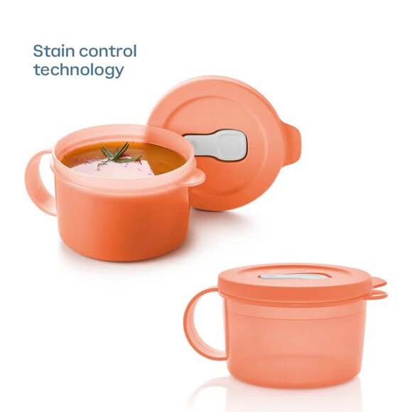 Tupperware 2-Pack Microwave Soup Mugs – Leakproof, Vented, & Stain-Resistant - Picture 5 of 8